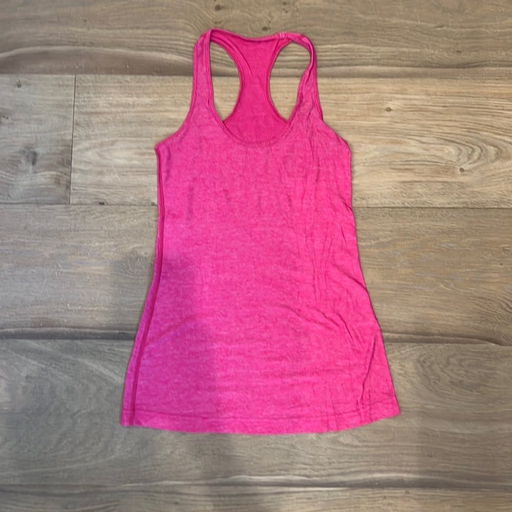 Lululemon, cool racerback, bright pink, size 4